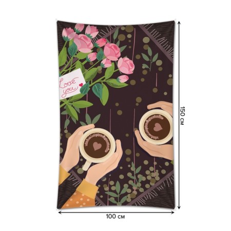 Decorative panel with photo printing "Date", vertical, size 100x150 cm-1