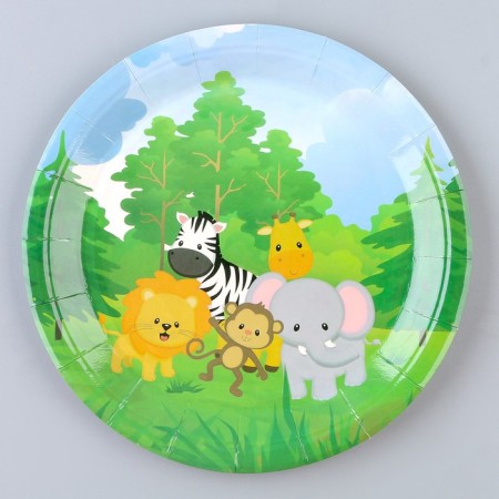 Paperial plate "Beasts", in a set of 6 pcs.