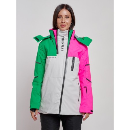 Ski jacket female winter, size 48, pink color