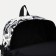 Youth backpack from textiles on lightning, 3 pockets, black/white color
