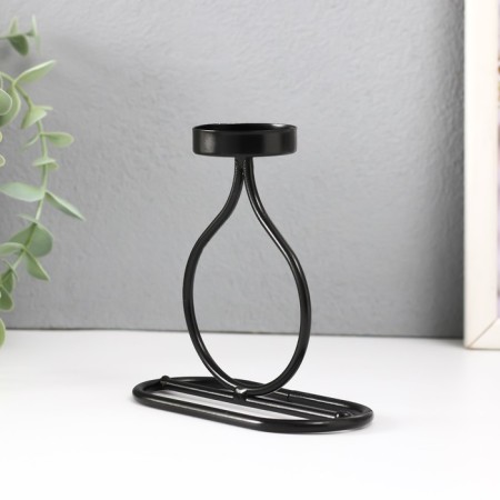 Summary Metal for 1 candle "bottle" d = 4 cm black 11x6x11.5 cm-4