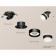 A set of built -in rotary lamp with acrylic Ambrella Light, Techno, XM8102524, Black Black Sand Color