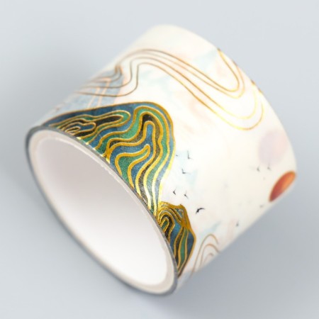 Adhesive tape paper "landscape" set 2 pcs width 1; 3 cm winding 2 m-3