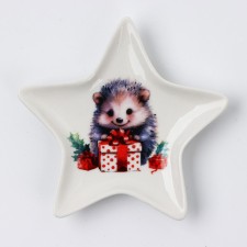 New Year. Top bag of the Hedgehog, 8.7 x 8.7 cm