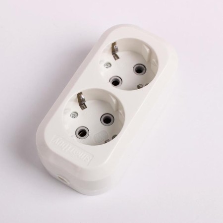 Smartbuy block, 2 sockets, 16 a, 3500 watts, with salary, white