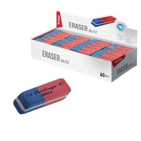 Blitz Eraser, beveled, combined, natural rubber, 42x14x8 mm-2
