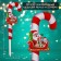 Topper decorative cane "Grandfather Frost on the sled" 16.7x67.5 cm