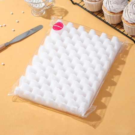 Mat for drying flowers from the mastic of the share, 24.5 × 19 × 2.5 cm, white color-5