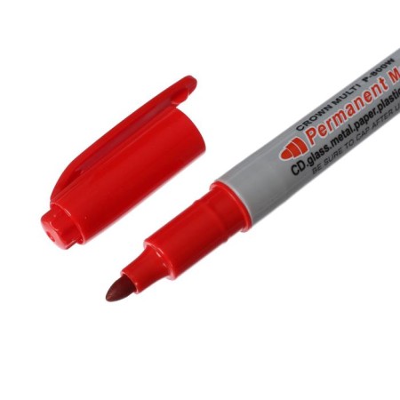 Permanent marker 2.0/4.0 mm, Crown, double -sided, red-3
