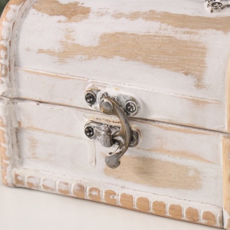 Casket wood chest "aged white" 8.5x12x8.5 cm-4