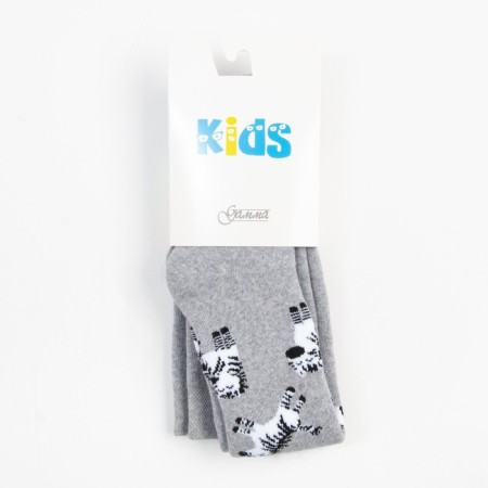 Pantyhose children's terry, color light gray melange, height 110-116-3