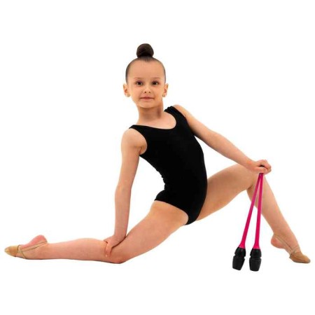 Bulas for rhythmic gymnastics inserted Grace Dance, 36 cm, pink/black color-4