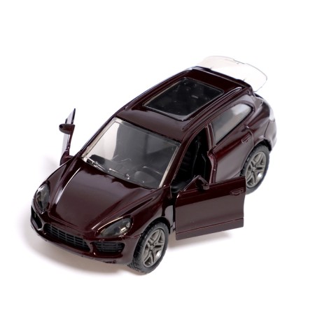 Metal car "Kaen", inertia, 1:32, doors, light and sound effects, brown color open-3