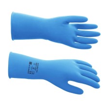 Latex reusable gloves, l, blue
