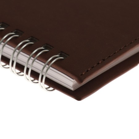 Planing UNSIDED 64 sheets on the crest Velvet, hard cover, artificial leather, block 70 g/m2, brown-2