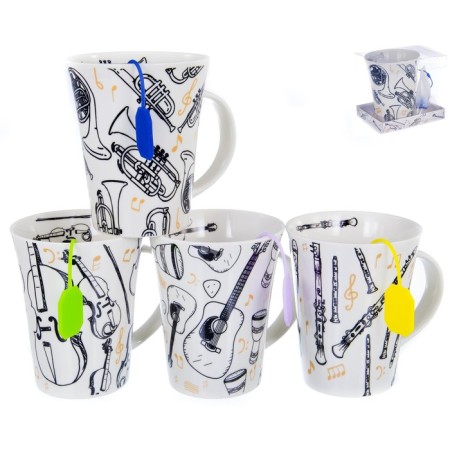 Mug with a strainer Balsford “Gift Time - Miracles Time!”, 380 ml, color mix