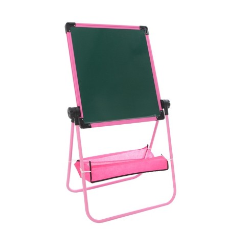 Children's easel "premium" in a set with markers, chalk, pink sponge-1