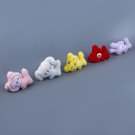 Soft toy "Beasts" on the key chalk, 12 cm, species mix-3
