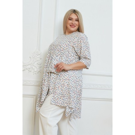 Women's tunic, size 58, white color-3