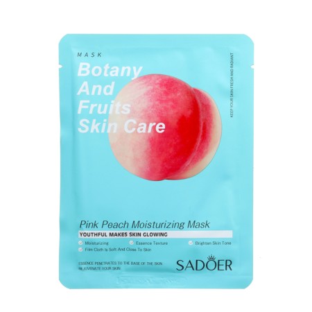 Facial face mask with peach extract, moisturizing