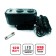 Avs CS212U cigarette lighter, 12/24 V, 2 exits + usb