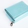 Women's wallet on the button, blue color