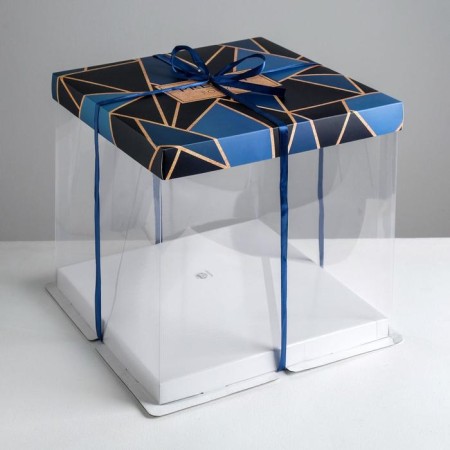 Cake box, confectionery packaging, Present for You, 30 x 30 cm