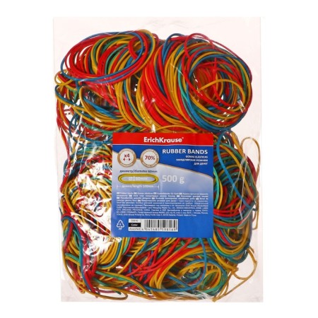 Bank gum, 500 g, Erichkrause, diameter 60 mm, length 100 mm, package, mix