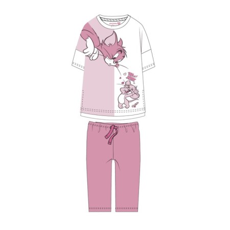 Pajama for the girl PlayTode: T -shirt and Bridges, height 134 cm-2
