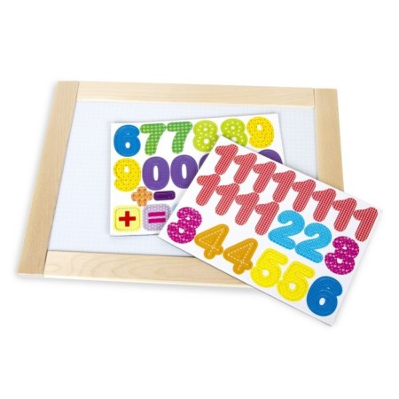The board is double-sided, training, magnetic-marker-mail “Funny numbers”, 36.5 cm × 26.5 cm, magnetic numbers and signs