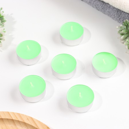 A set of tea candles aromatic "apple", 3.8x1.6 cm, 3.5 hours, 12 g, 6 pieces-1