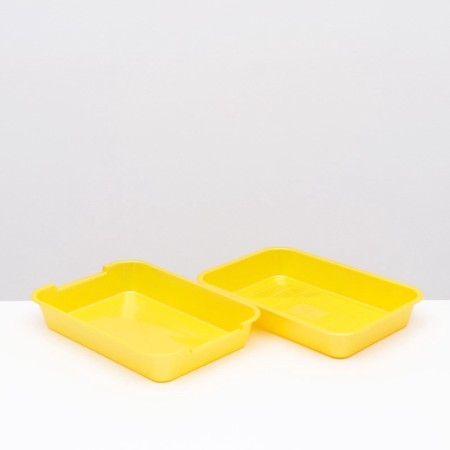 Medium pearl toilet with a mesh of 36 x 26 x 6.5 cm yellow-5