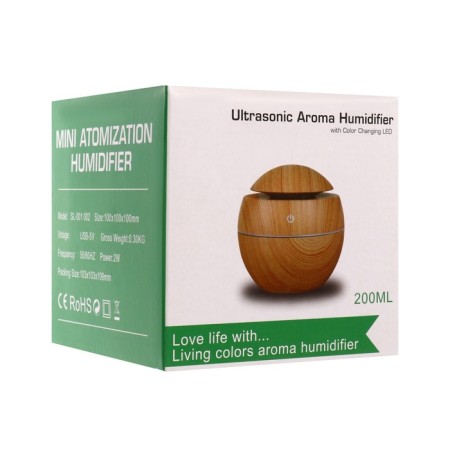 HM-11 air humidifier, ultrasonic 200 ml, backlight., Light wood-12