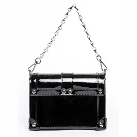 Bag Cross-Body Women's, genuine leather, Ludor black 19x9x13 cm-1