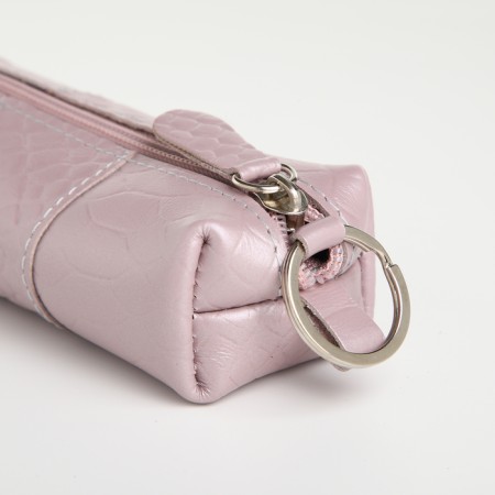 Pocket Key on the zipper, Textura, length 12.5 cm, ring, pink color-3