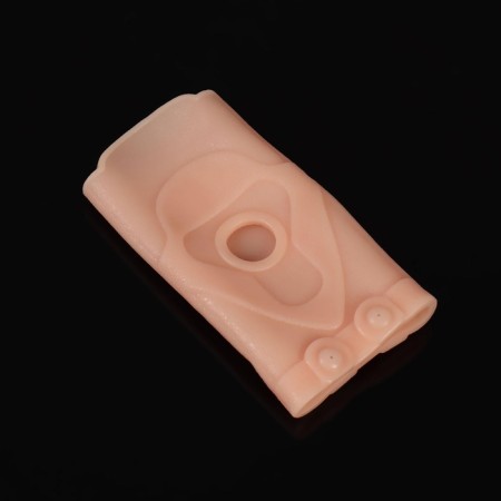 Silicone bandage for ankle, with magnets, 12.5 × 7 cm, beige color-4