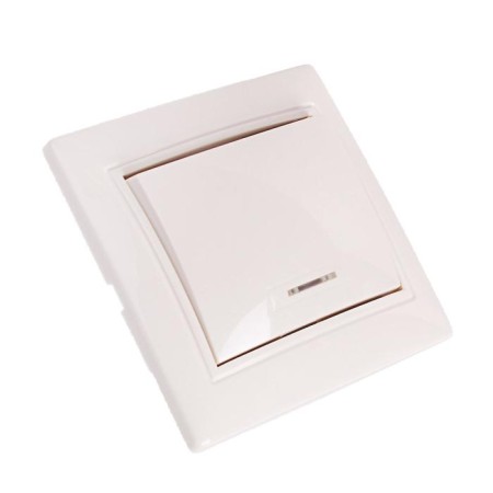 Smartbuy switch Venus, 10 A, 1 key, with an indicator, white