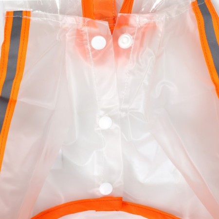 Complete raincoat for dogs, rr m (ds 30, og 42 cm, weight 5-8 kg), transparent-orange-4