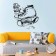 Stick plastic interior black "sneakers" 50x70 cm