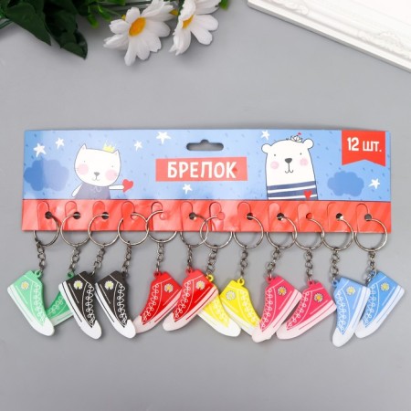 Acryl keychain "Colored sneaker with chamomile" mix 2.5x4.5 cm-3