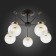 Ceiling EVOLUCE lamp. Sle110302-05. Stricce. 5x60 watts, E27, 59x59x36 cm, black color, bronze
