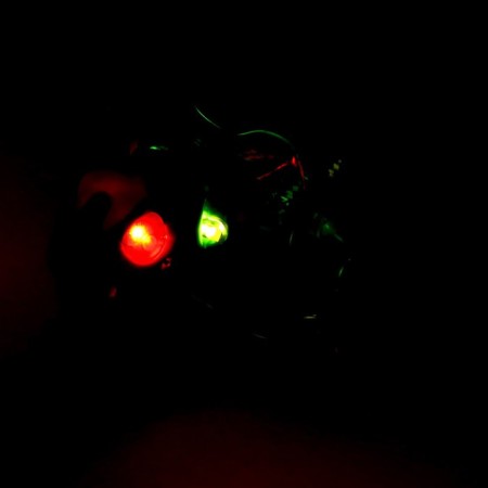 Lizard "gears", light, works from batteries, green color-3