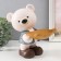 Polystone souvenir "Bear with a stand" 14x21x25 cm