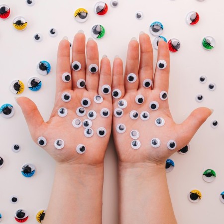 Set of sequins "Maxi Eyes" 60 pcs., Size 1 pcs 1.2*1.2-2