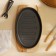 Cast -iron pan on the wooden stand Sl Home, 27 × 17.5 cm, h = 2.2 cm, black color is black