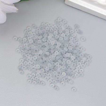 Glass 8/0 "Matte translucent. Gray" 10 g-1