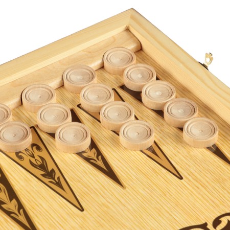 Wooden backgammon large "horse" with checkers 60 x 60 cm, board game-2