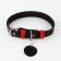 Set: collar (36-56x2.5 cm) and leash (130x1.5 cm), black color and raspberry color