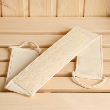 Lufa washcloth, ribbon with segments, with cotton, 70.5x8.4 cm