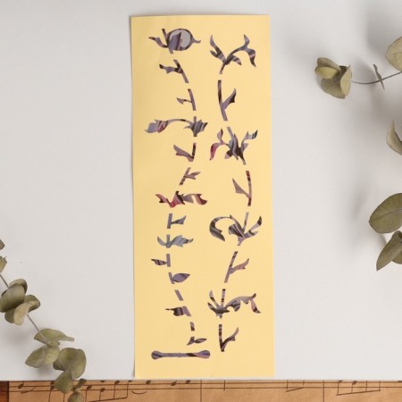 Music Life Guit sticker, flowers-1